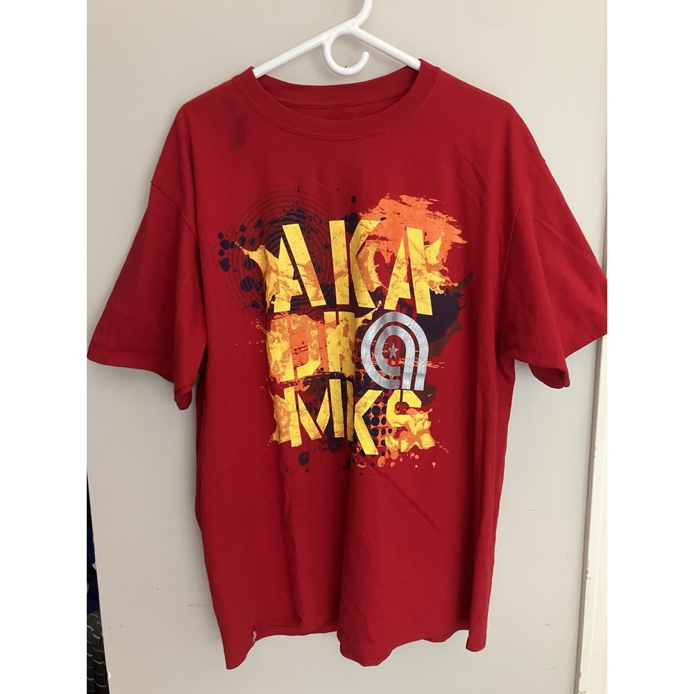 Akademiks Men's Graphic T-Shirt Red Urban Streetwear Tee Size 2XL